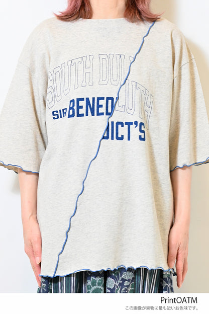 ≪SALE≫Panel Mellow College Tee