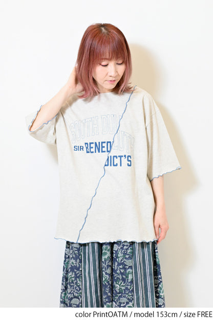 ≪SALE≫Panel Mellow College Tee