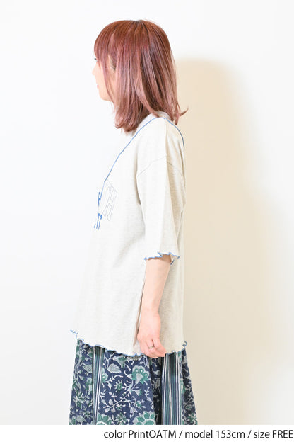 ≪SALE≫Panel Mellow College Tee