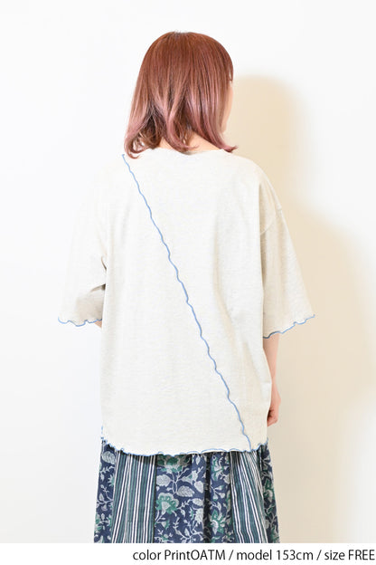 ≪SALE≫Panel Mellow College Tee