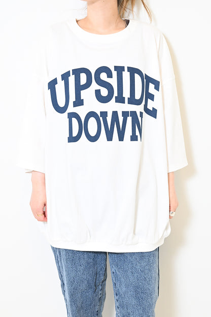 裾ギャザーCUPSIDEプルオーバー