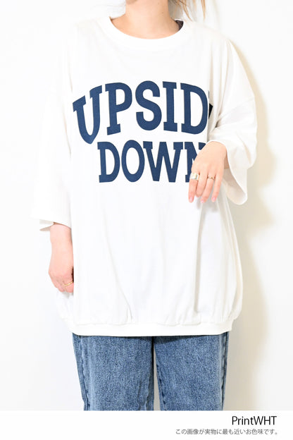 裾ギャザーCUPSIDEプルオーバー