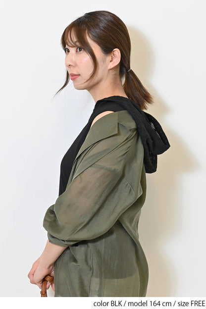 ≪SALE≫【charmmy】Hood Lace Pullover