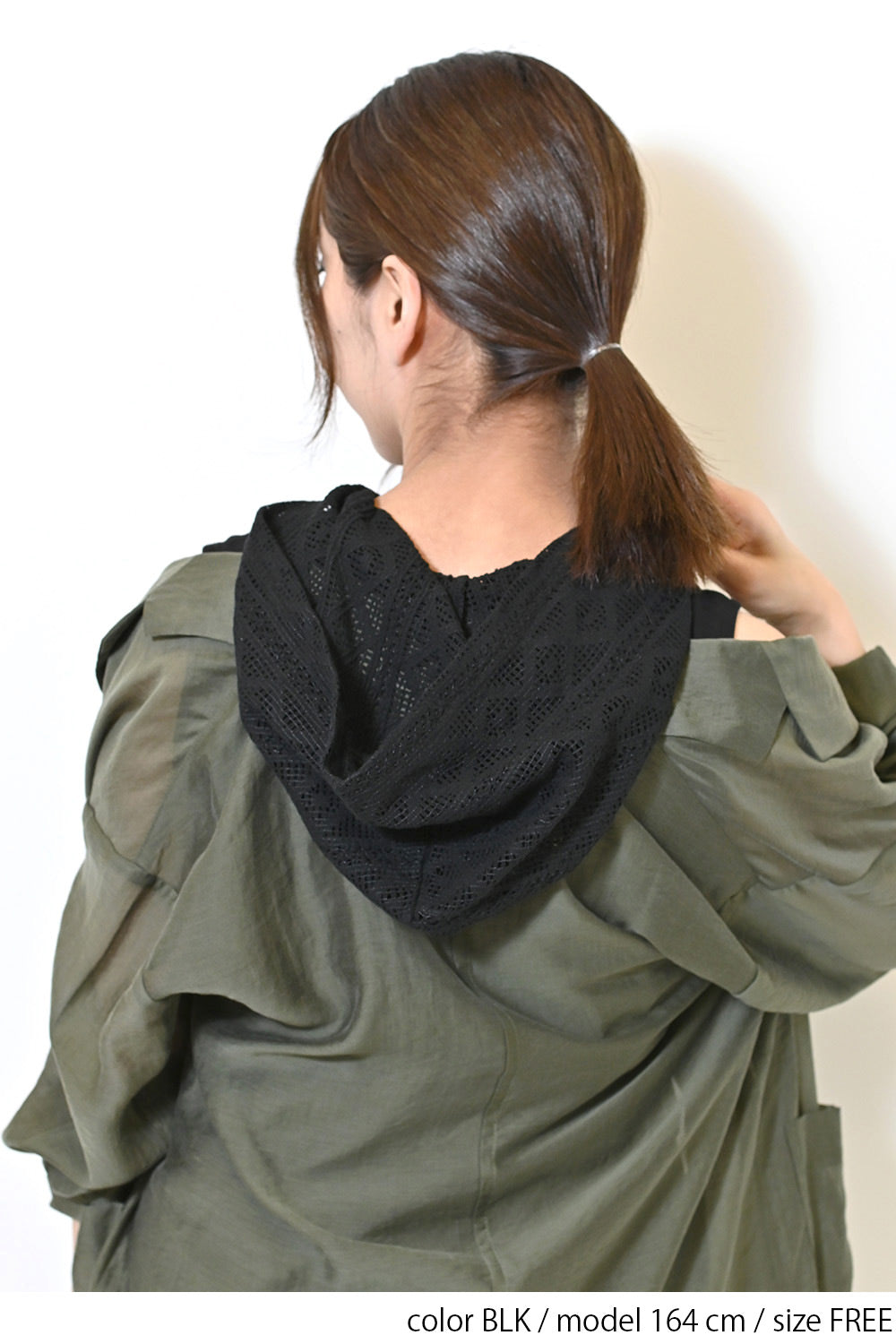 ≪SALE≫【charmmy】Hood Lace Pullover
