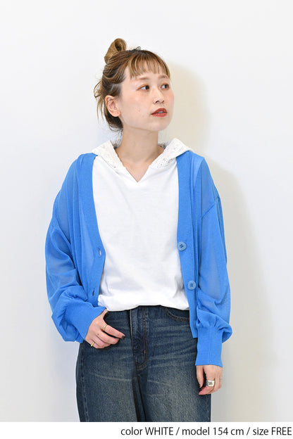 ≪SALE≫【charmmy】Hood Lace Pullover