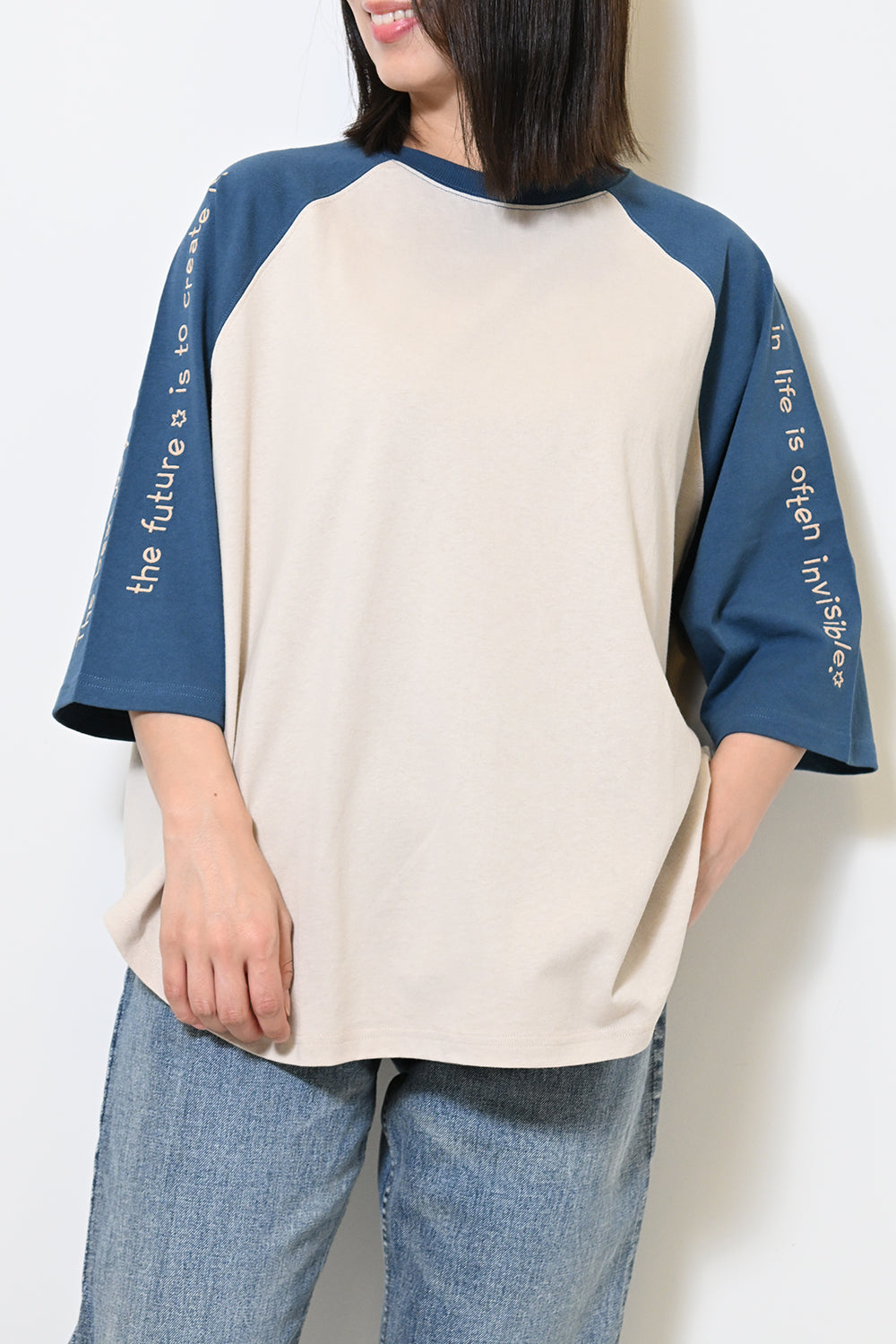 paja studio 七分丈 ラグラン 長袖 Tee 美品 c5045mj-1.jpg