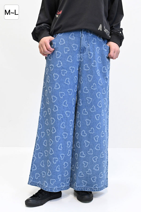 ≪SALE≫ 【charmmy】 Denim Heart Pants