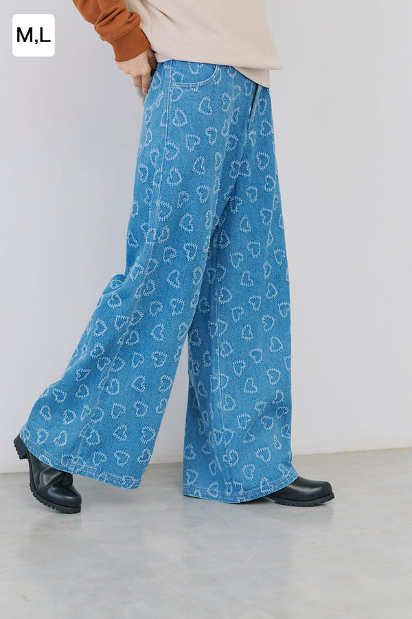 ≪SALE≫【charmmy】デニムハートパンツ