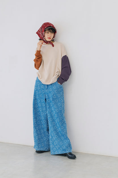 デニムハートパンツ