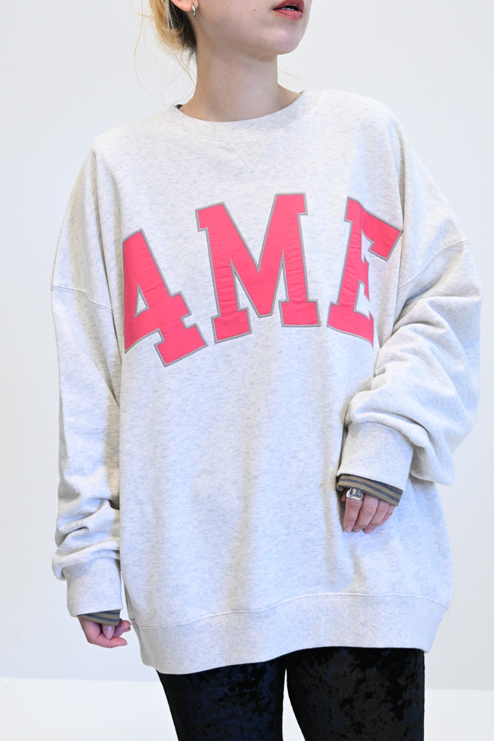 ≪SALE≫ 【charmmy】 Patch Embroidered Big Sweatshirt