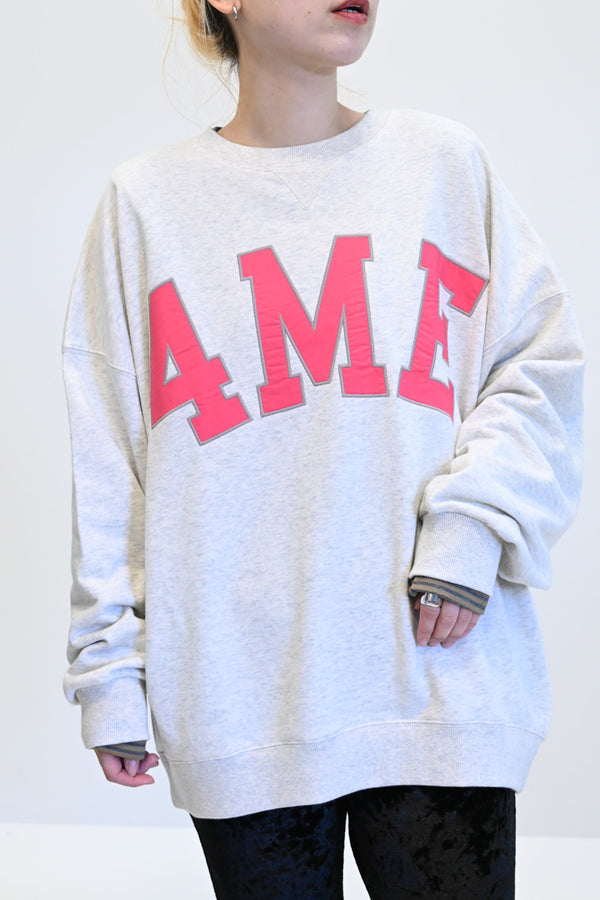 ≪SALE≫ 【charmmy】 Patch Embroidered Big Sweatshirt