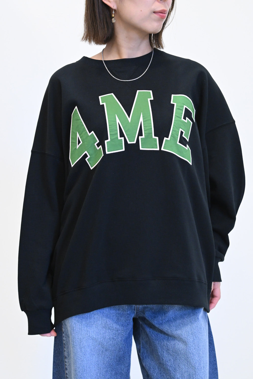 ≪SALE≫ 【charmmy】 Patch Embroidered Big Sweatshirt