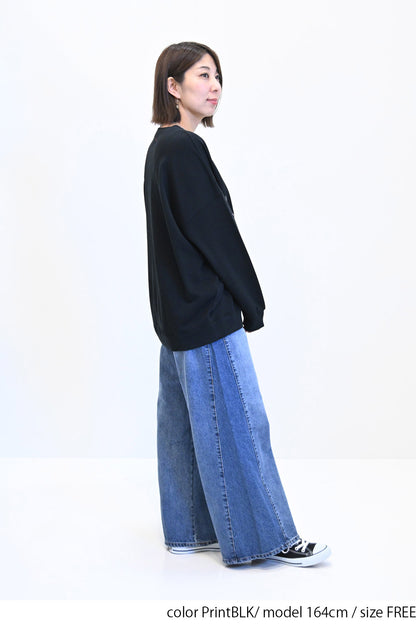 ≪SALE≫ 【charmmy】 Patch Embroidered Big Sweatshirt