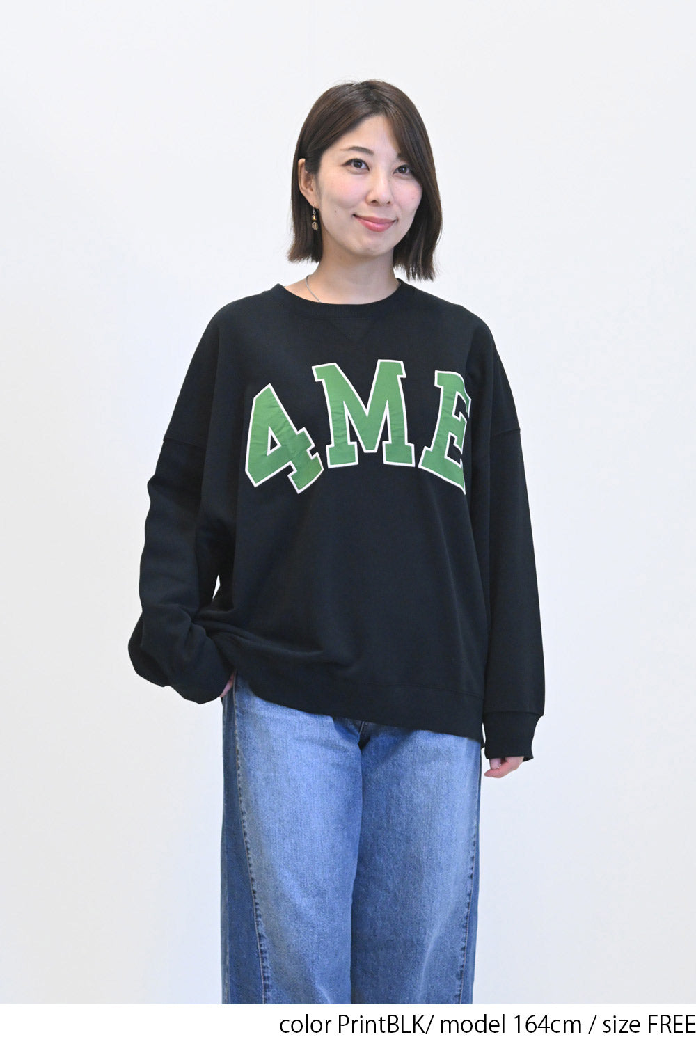 ≪SALE≫ 【charmmy】 Patch Embroidered Big Sweatshirt