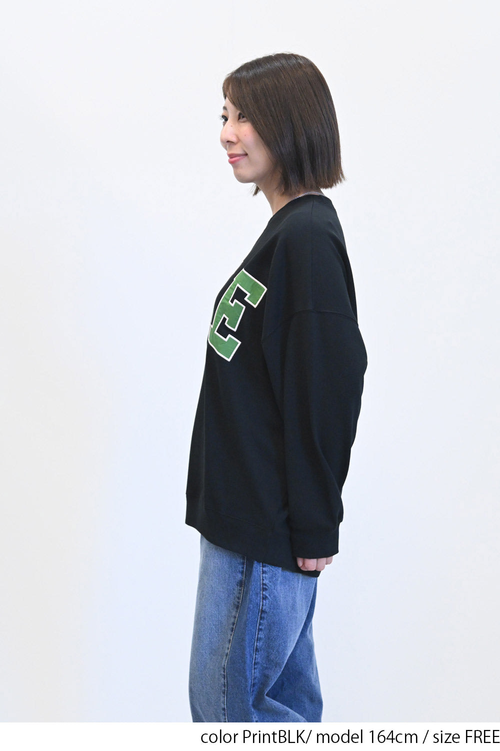 ≪SALE≫ 【charmmy】 Patch Embroidered Big Sweatshirt
