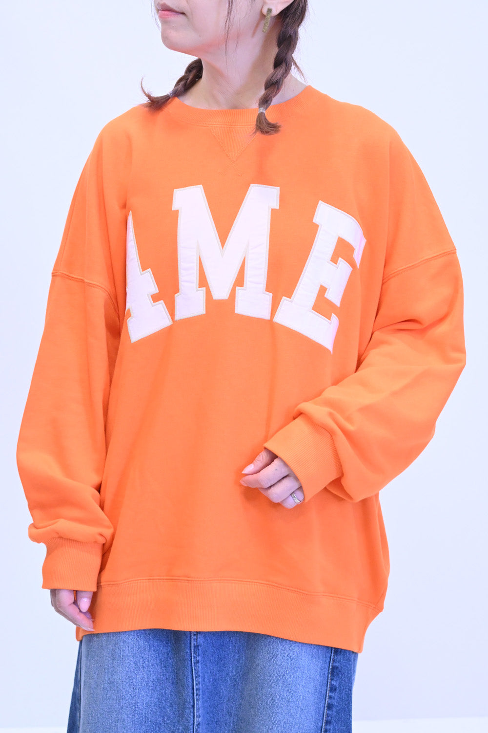 ≪SALE≫ 【charmmy】 Patch Embroidered Big Sweatshirt