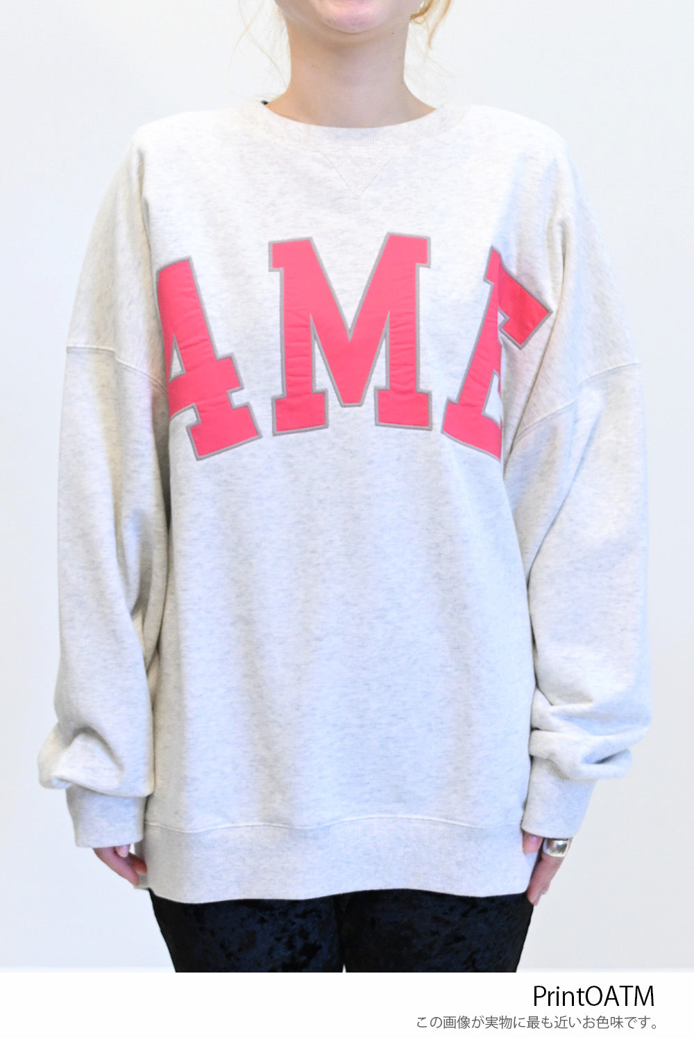 ≪SALE≫ 【charmmy】 Patch Embroidered Big Sweatshirt