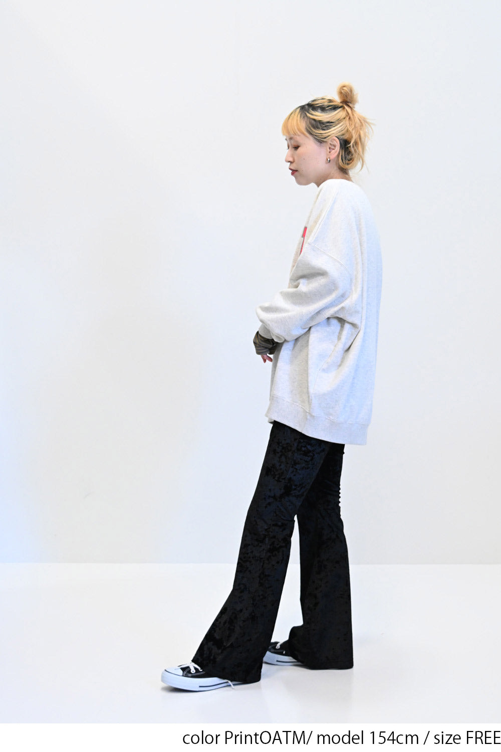 ≪SALE≫ 【charmmy】 Patch Embroidered Big Sweatshirt