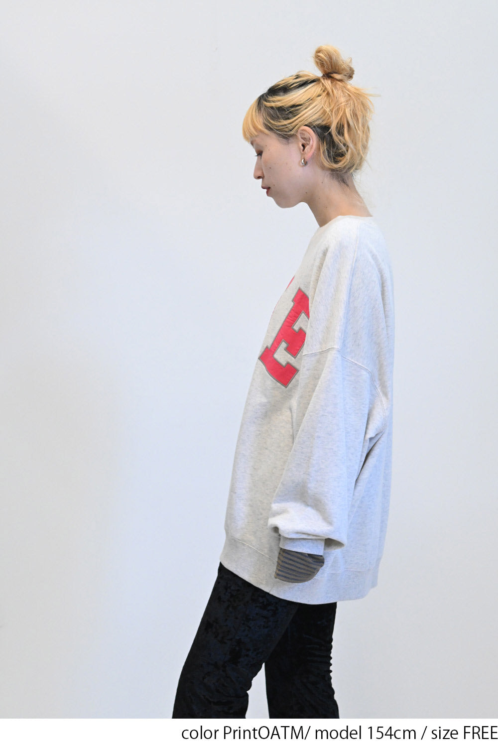 ≪SALE≫ 【charmmy】 Patch Embroidered Big Sweatshirt