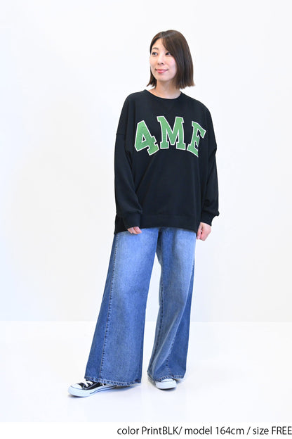 ≪SALE≫ 【charmmy】 Patch Embroidered Big Sweatshirt