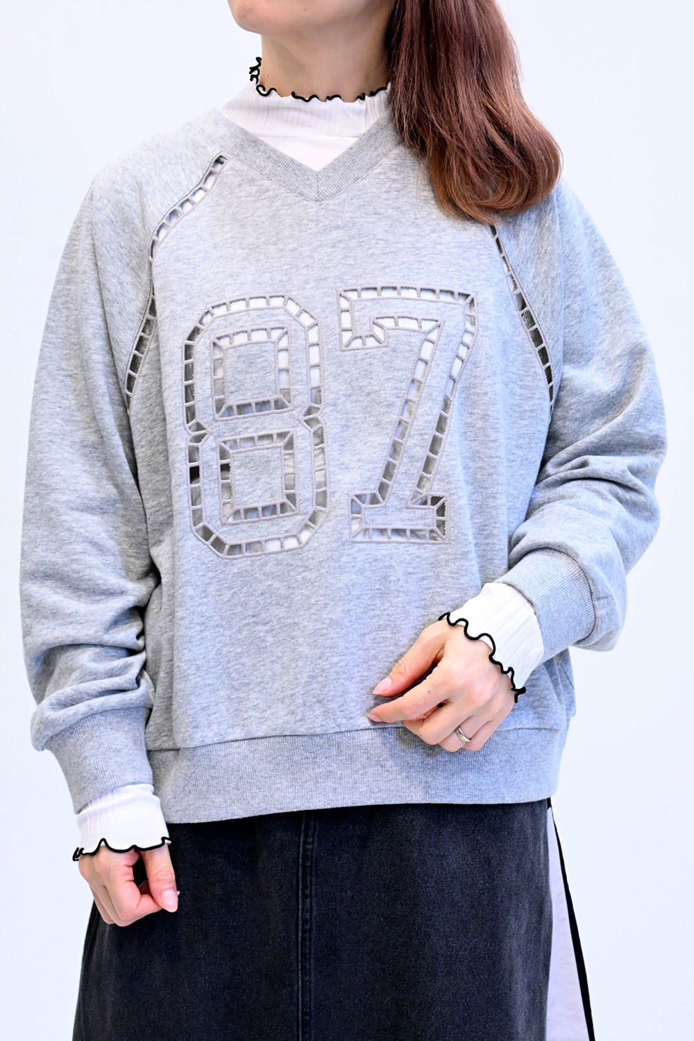 ≪SALE≫ 【charmmy】 Lace Number Sweatshirt