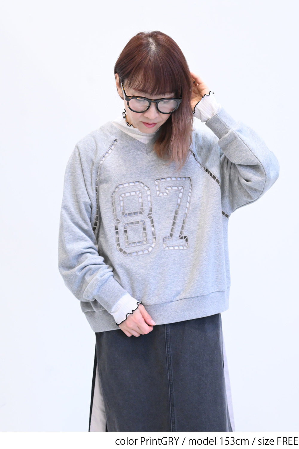 ≪SALE≫ 【charmmy】 Lace Number Sweatshirt