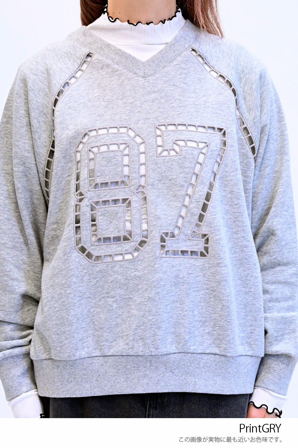≪SALE≫ 【charmmy】 Lace Number Sweatshirt