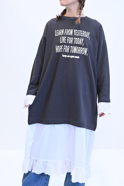 ≪SALE≫ 【charmmy】 Lace Switch Fleece Dress