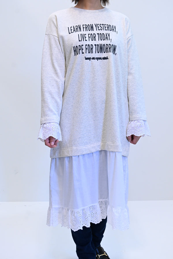 ≪SALE≫ 【charmmy】 Lace Switch Fleece Dress