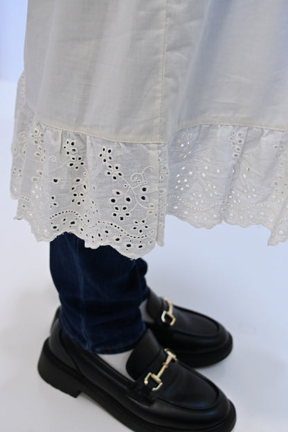 ≪SALE≫ 【charmmy】 Lace Switch Fleece Dress