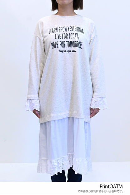 ≪SALE≫ 【charmmy】 Lace Switch Fleece Dress