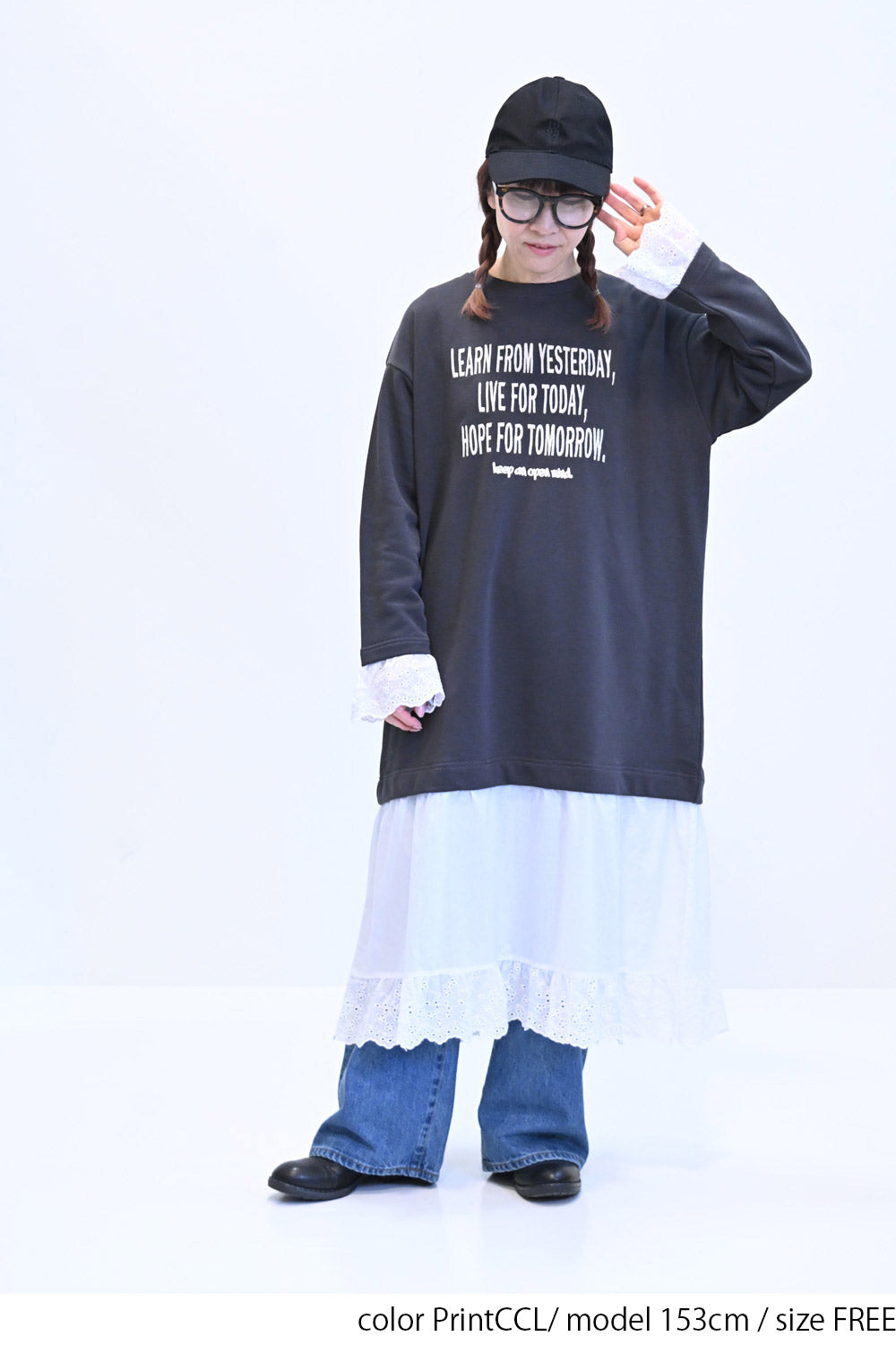 ≪SALE≫ 【charmmy】 Lace Switch Fleece Dress