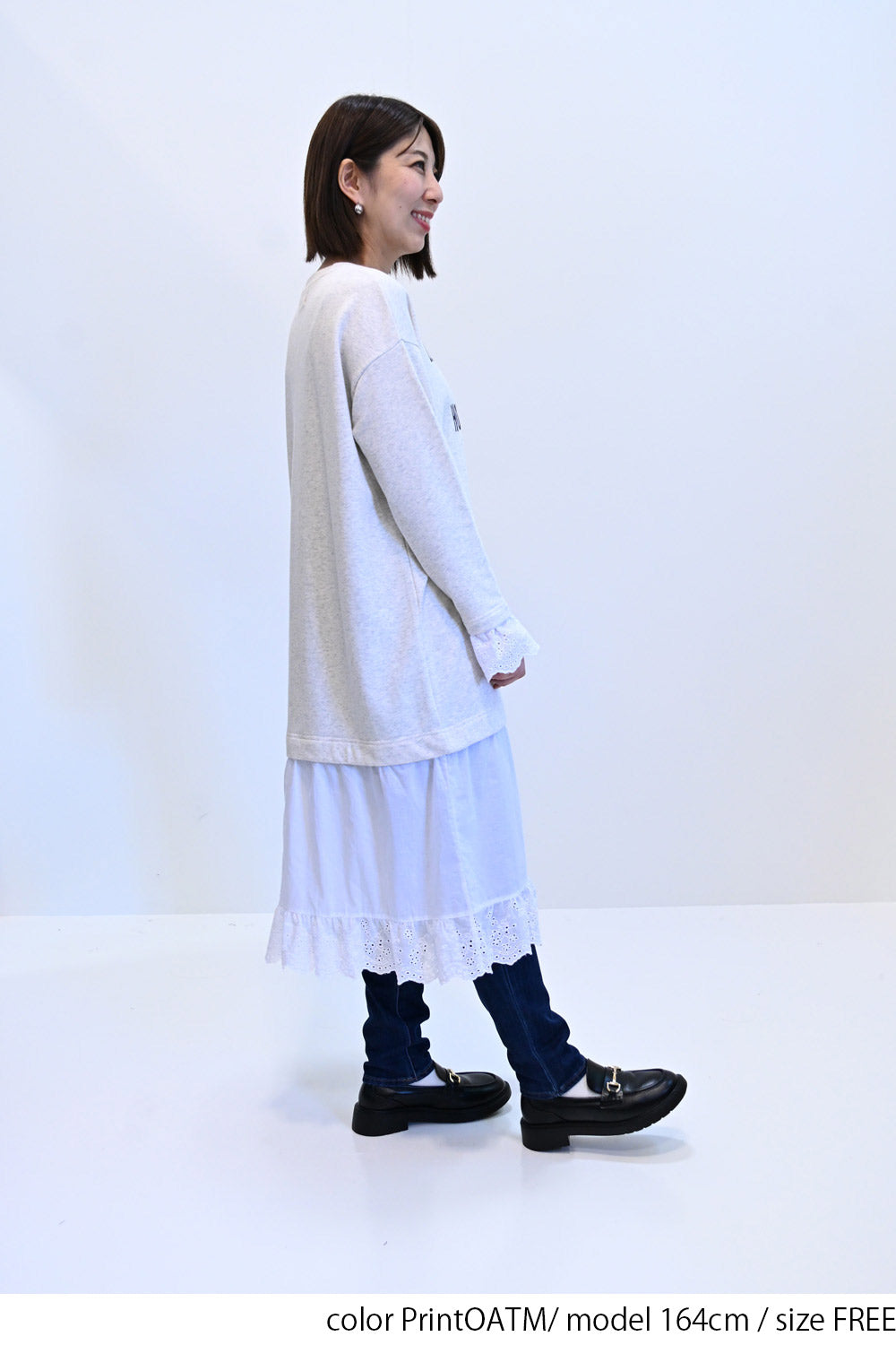 ≪SALE≫ 【charmmy】 Lace Switch Fleece Dress