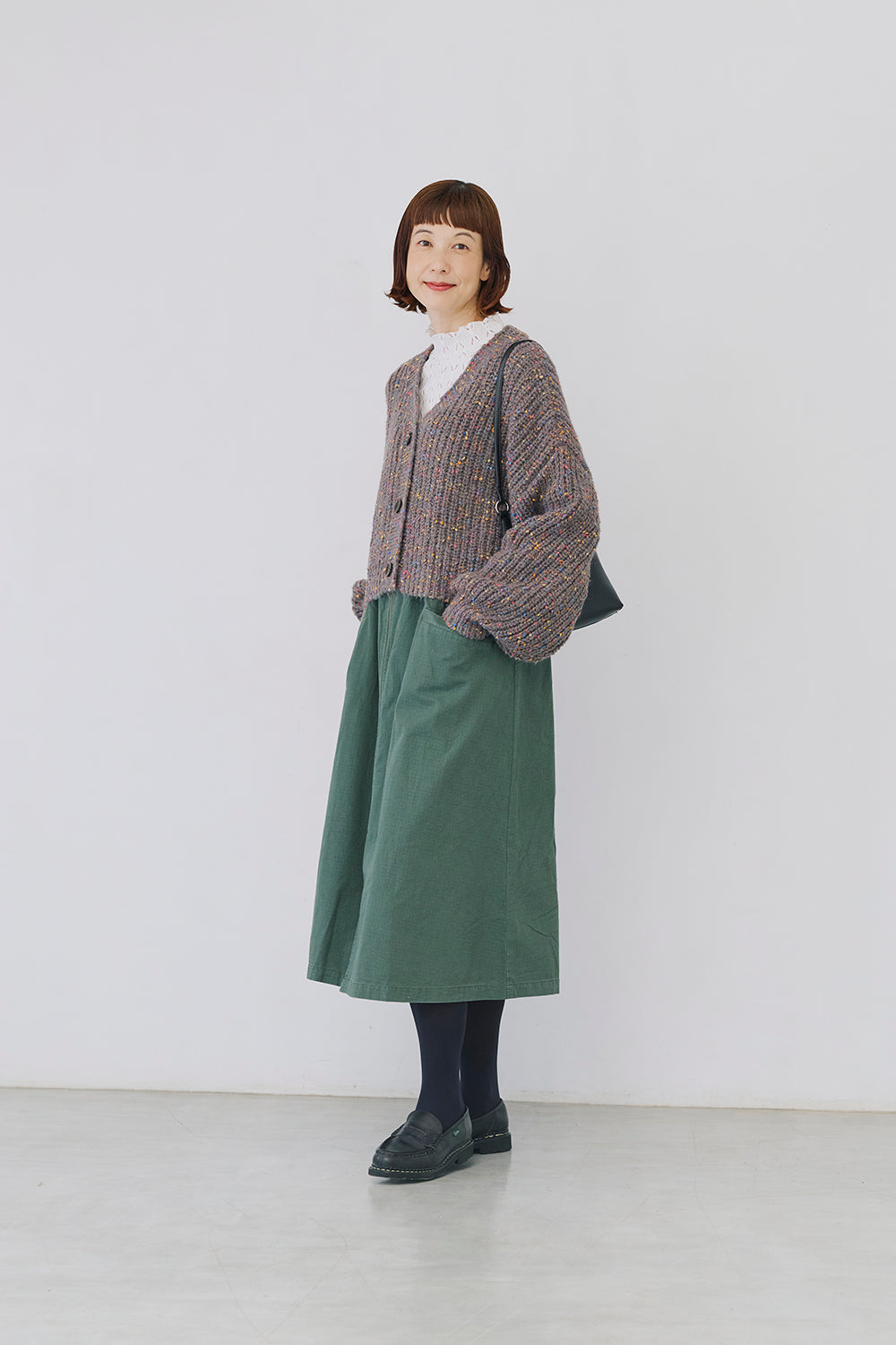 ≪SALE≫ 【charmmy】 Cut-and-Sew Lace Petit High Pullover