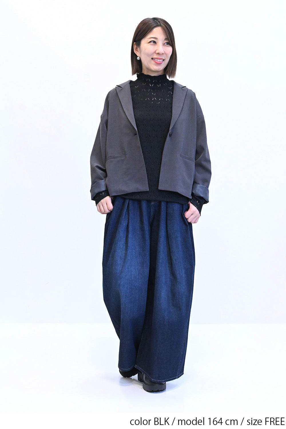 ≪SALE≫ 【charmmy】 Cut-and-Sew Lace Petit High Pullover