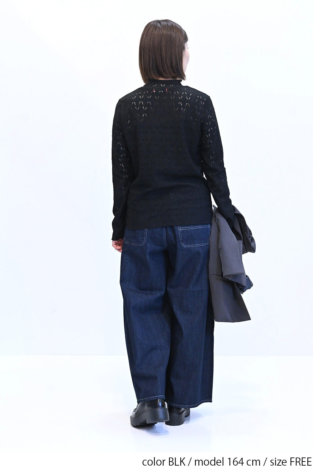 ≪SALE≫ 【charmmy】 Cut-and-Sew Lace Petit High Pullover