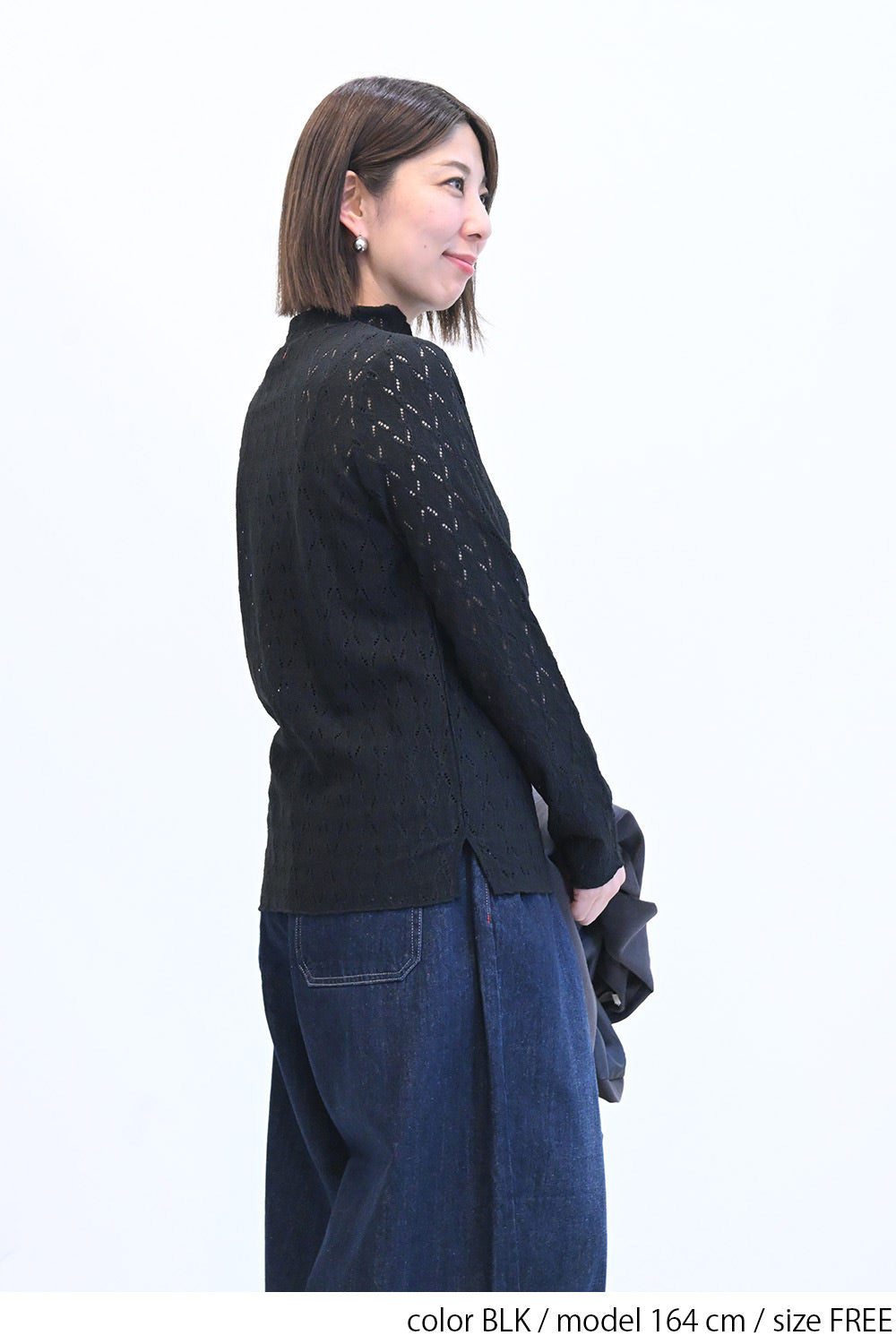≪SALE≫ 【charmmy】 Cut-and-Sew Lace Petit High Pullover