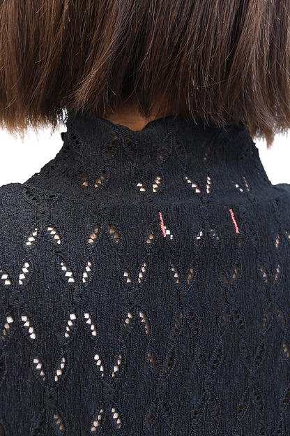 ≪SALE≫ 【charmmy】 Cut-and-Sew Lace Petit High Pullover
