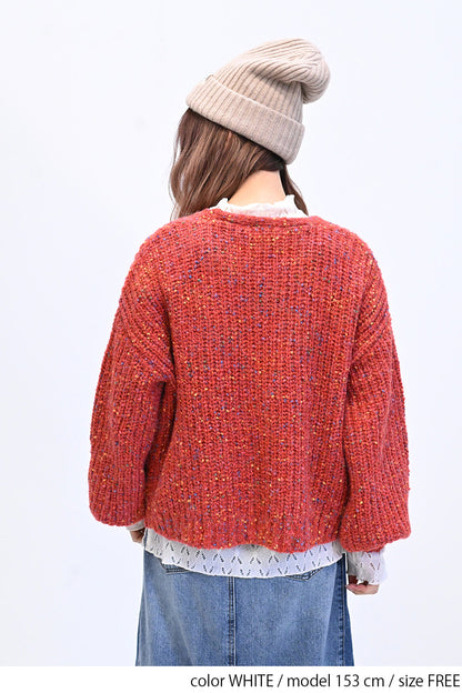 ≪SALE≫ 【charmmy】 Cut-and-Sew Lace Petit High Pullover