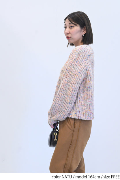 ≪SALE≫【charmmy】カラフルニットプルオーバー