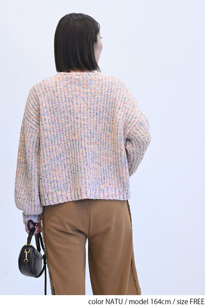 ≪SALE≫【charmmy】カラフルニットプルオーバー
