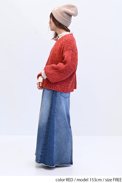 ≪SALE≫【charmmy】カラフルニットプルオーバー