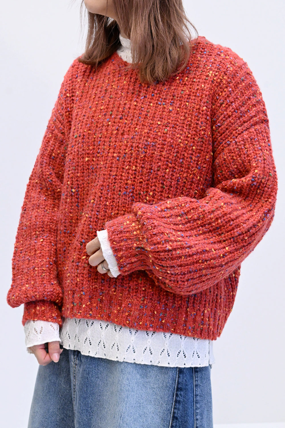 ≪SALE≫【charmmy】カラフルニットプルオーバー