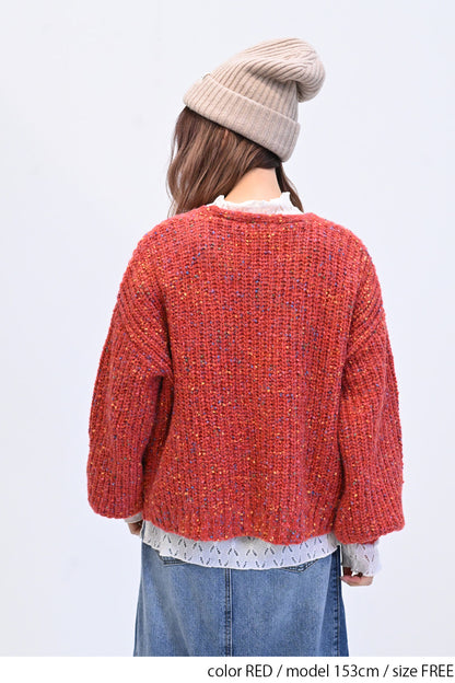 ≪SALE≫【charmmy】カラフルニットプルオーバー