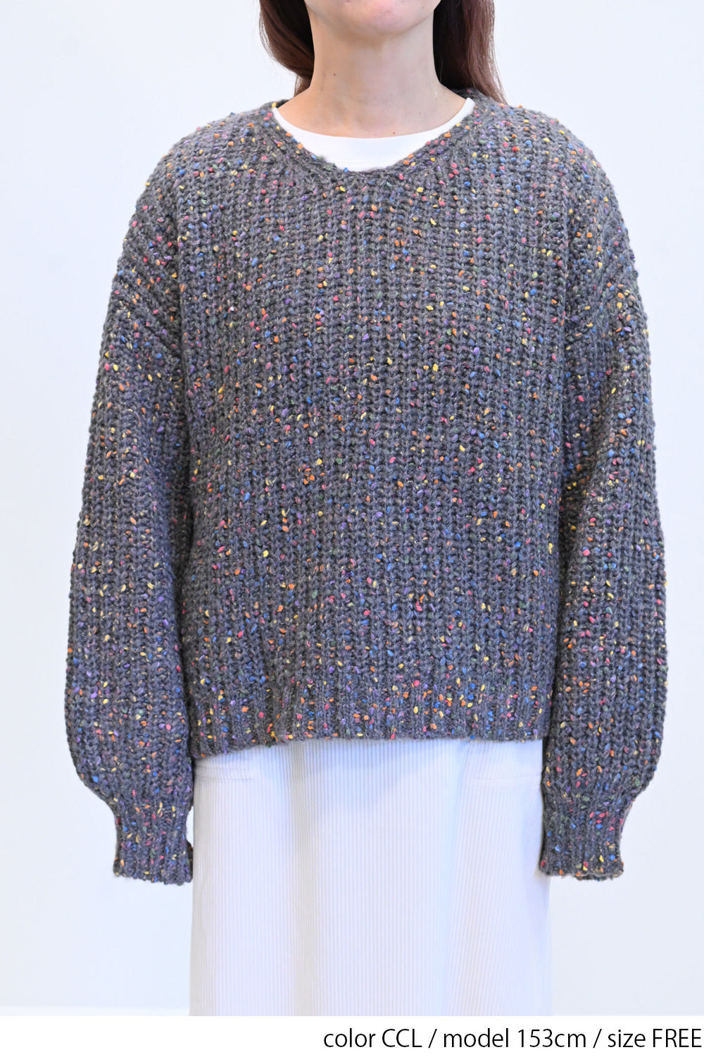 ≪SALE≫【charmmy】カラフルニットプルオーバー