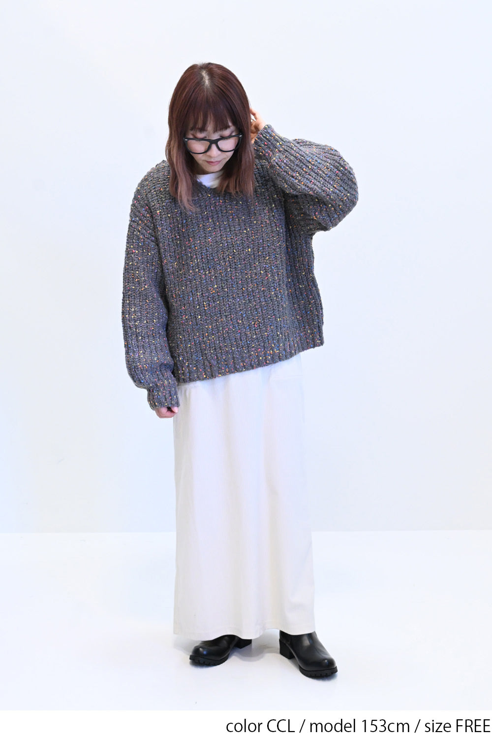 ≪SALE≫【charmmy】カラフルニットプルオーバー