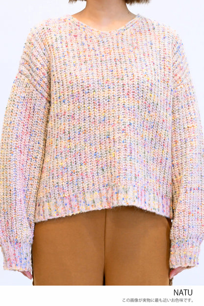 ≪SALE≫【charmmy】カラフルニットプルオーバー
