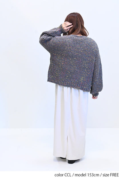 ≪SALE≫【charmmy】カラフルニットプルオーバー