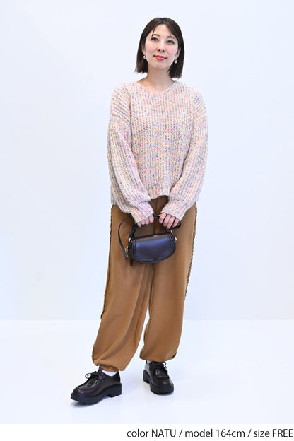 ≪SALE≫【charmmy】カラフルニットプルオーバー