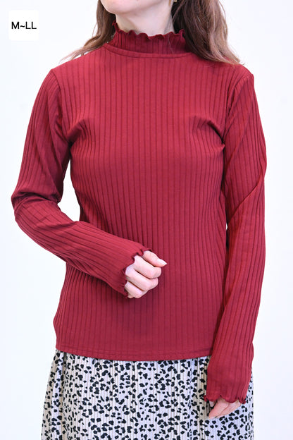 ≪SALE≫Turtleneck Ribbed Cut-and-Sew